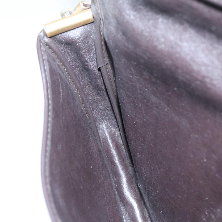 CHRISTIAN Top quality Dior Trotter Canvas Shoulder Bag Gold Brown Auth ep5327