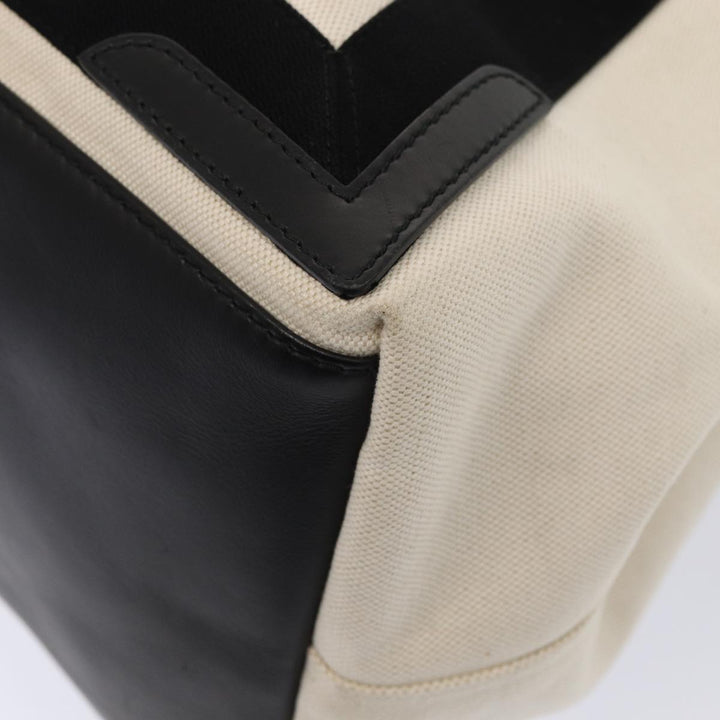Top Quality Balenciaga Cabas Hand Bag Canvas Silver White Auth ep5384