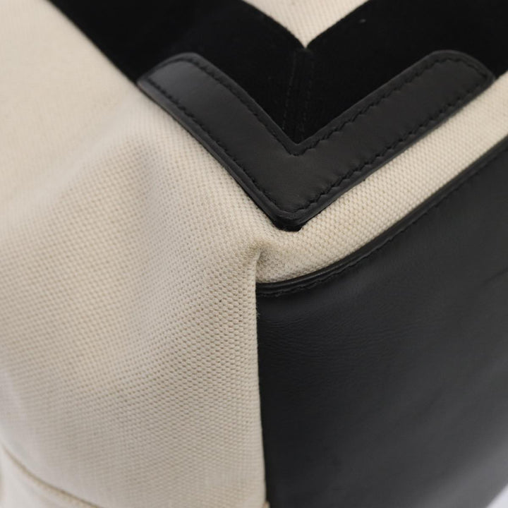 Top Quality Balenciaga Cabas Hand Bag Canvas Silver White Auth ep5384