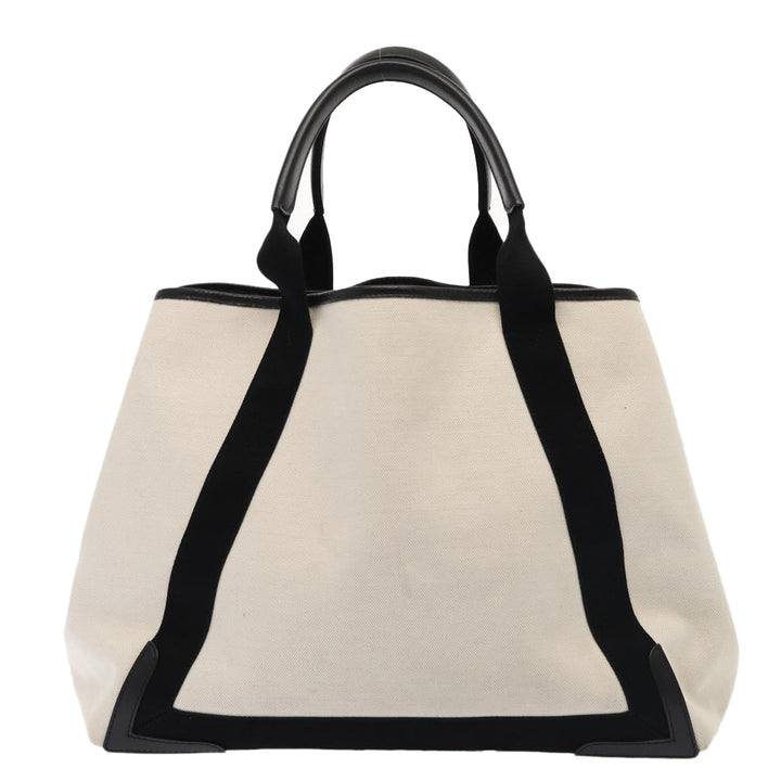 Top Quality Balenciaga Cabas Hand Bag Canvas Silver White Auth ep5384