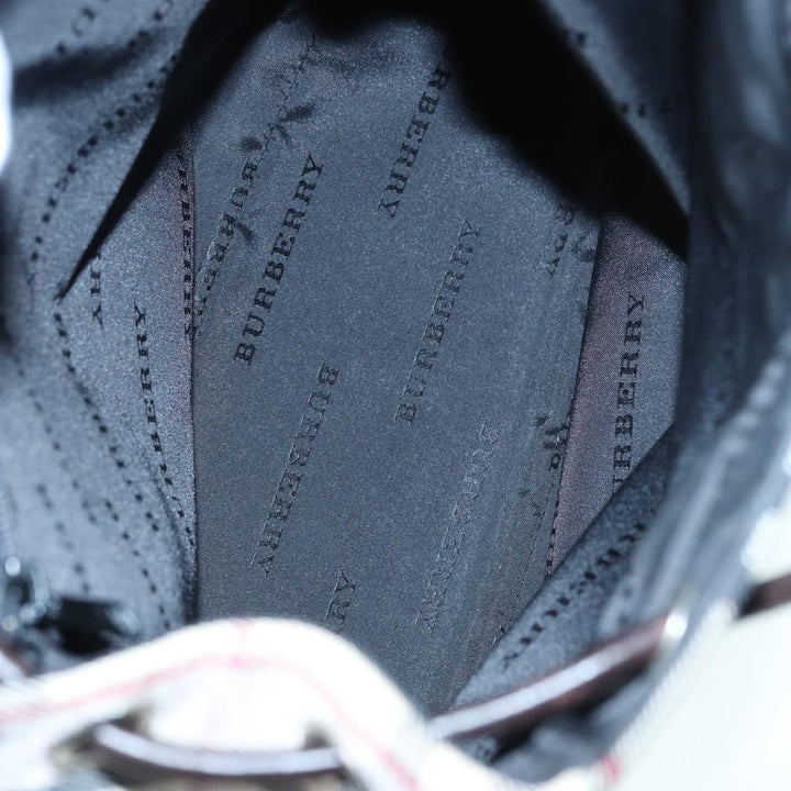 Burberry Nova Check Backpack Nylon Beige Silver Auth ep5418
