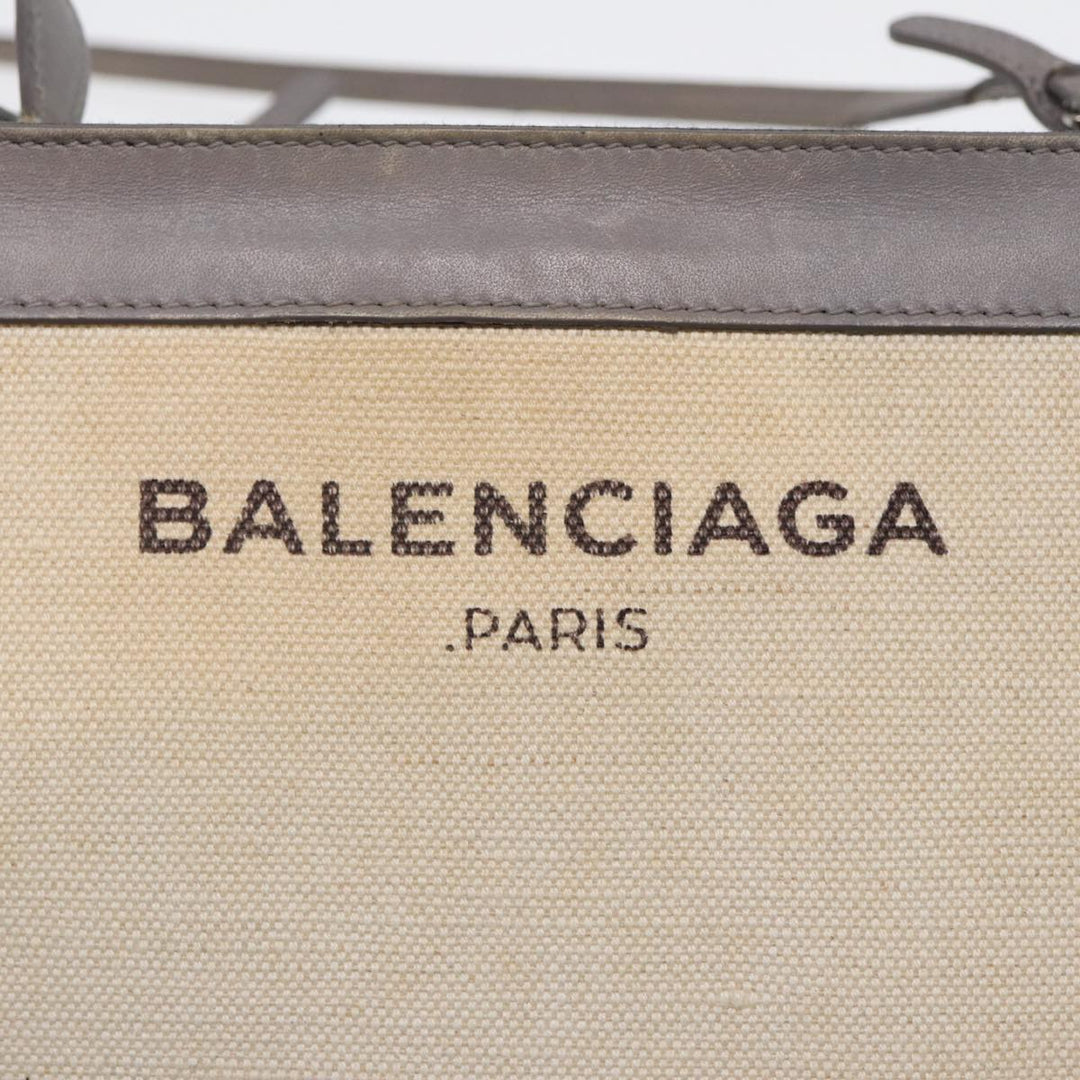 Top Quality Balenciaga Shoulder Bag Canvas Gray Beige Silver 390641 Auth ep5489