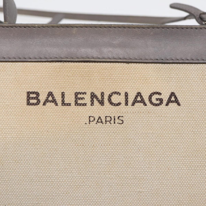 Top Quality Balenciaga Shoulder Bag Canvas Gray Beige Silver 390641 Auth ep5489