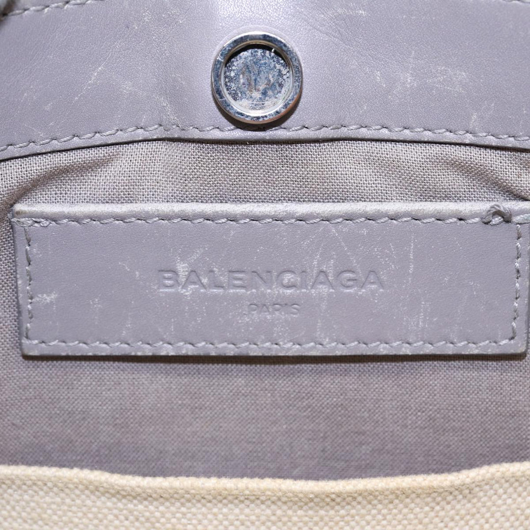Top Quality Balenciaga Shoulder Bag Canvas Gray Beige Silver 390641 Auth ep5489