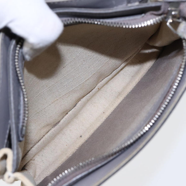 Top Quality Balenciaga Shoulder Bag Canvas Gray Beige Silver 390641 Auth ep5489