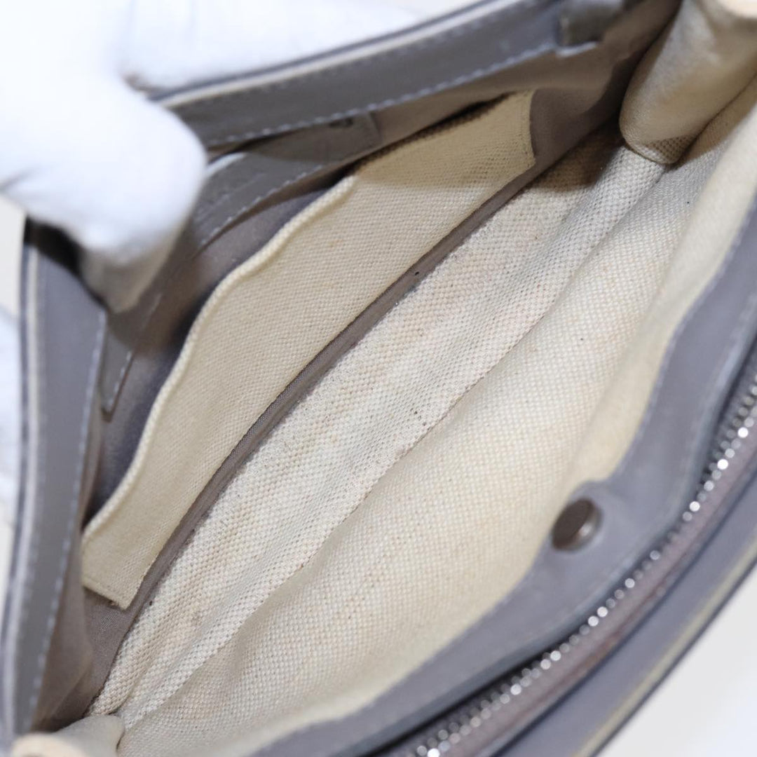 Top Quality Balenciaga Shoulder Bag Canvas Gray Beige Silver 390641 Auth ep5489