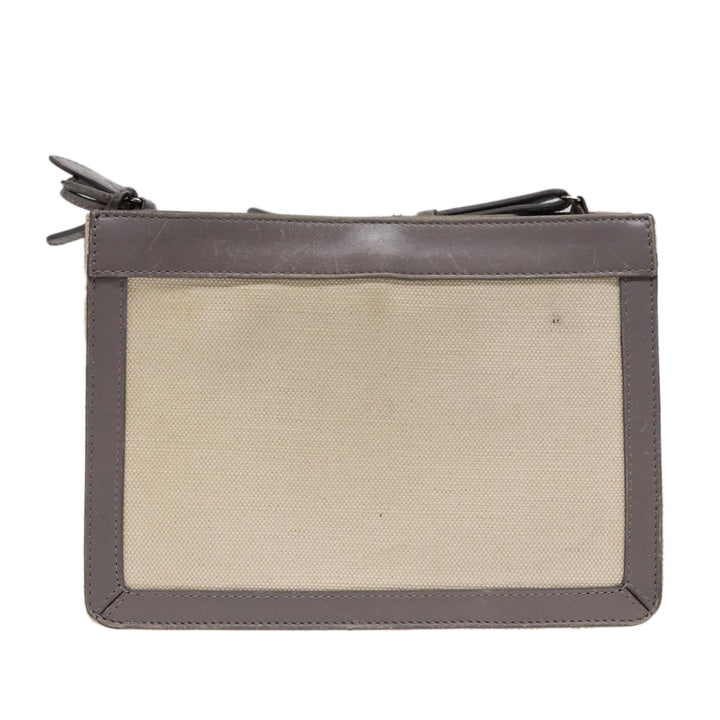 Top Quality Balenciaga Shoulder Bag Canvas Gray Beige Silver 390641 Auth ep5489