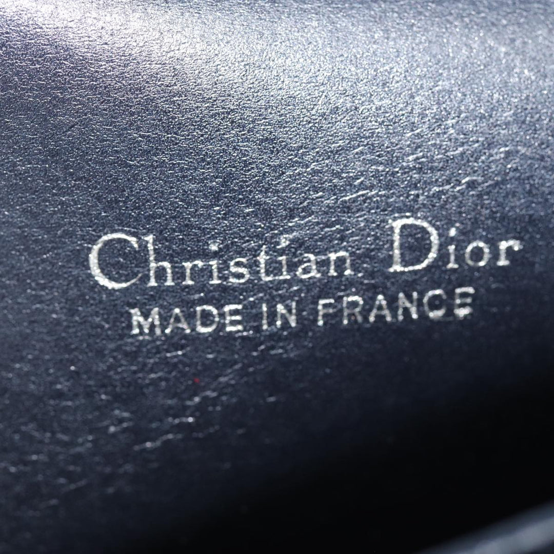 CHRISTIAN Top quality Dior Chain Shoulder Bag Leather Black Gold Auth ep5494