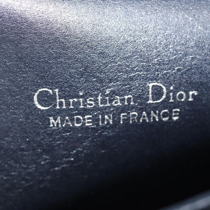 CHRISTIAN Top quality Dior Chain Shoulder Bag Leather Black Gold Auth ep5494