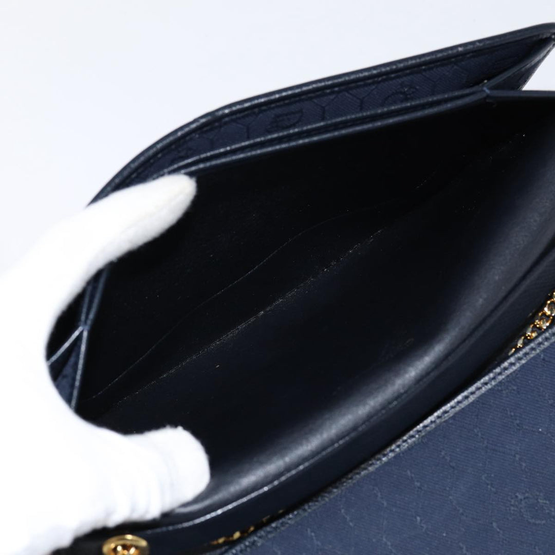 CHRISTIAN Top quality Dior Chain Shoulder Bag Leather Black Gold Auth ep5494