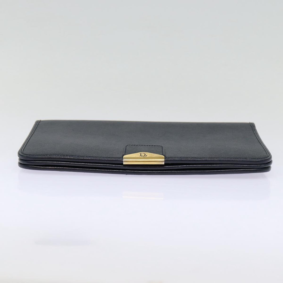 CHRISTIAN Top quality Dior Chain Shoulder Bag Leather Black Gold Auth ep5494