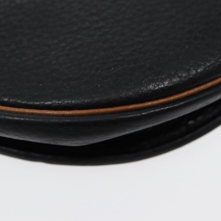 CHRISTIAN Top quality Dior Shoulder Bag Leather Black Gold Auth ep5514