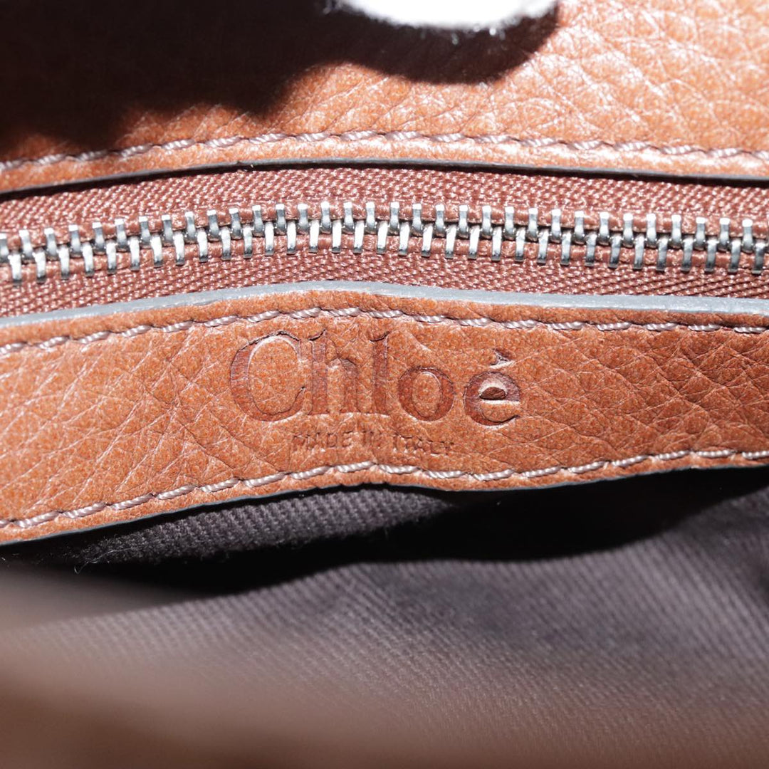 Chloe Mini Paddington Hand Bag Leather Brown Gold Silver ep6827