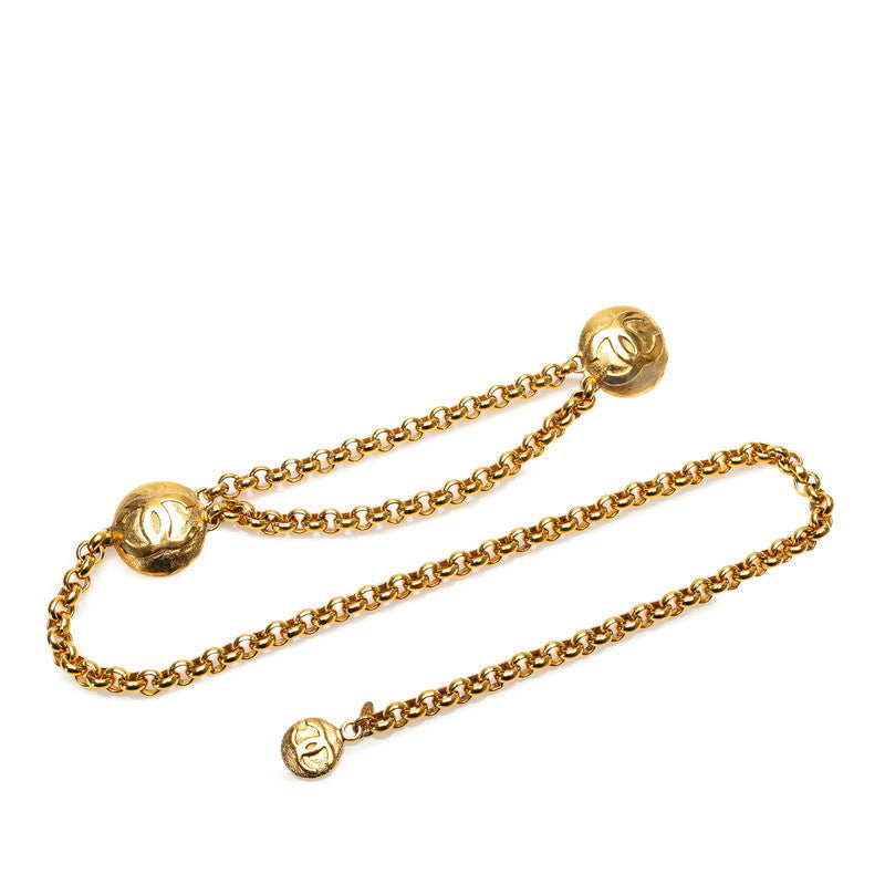 Top Quality Chanel Coco Mark Round Chain Belt Gold