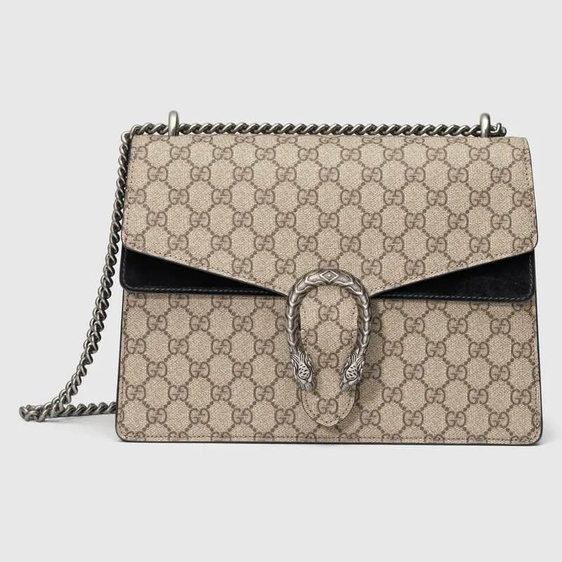 Gucci Supreme Dionysus Medium Shoulder Bag With Black Detail