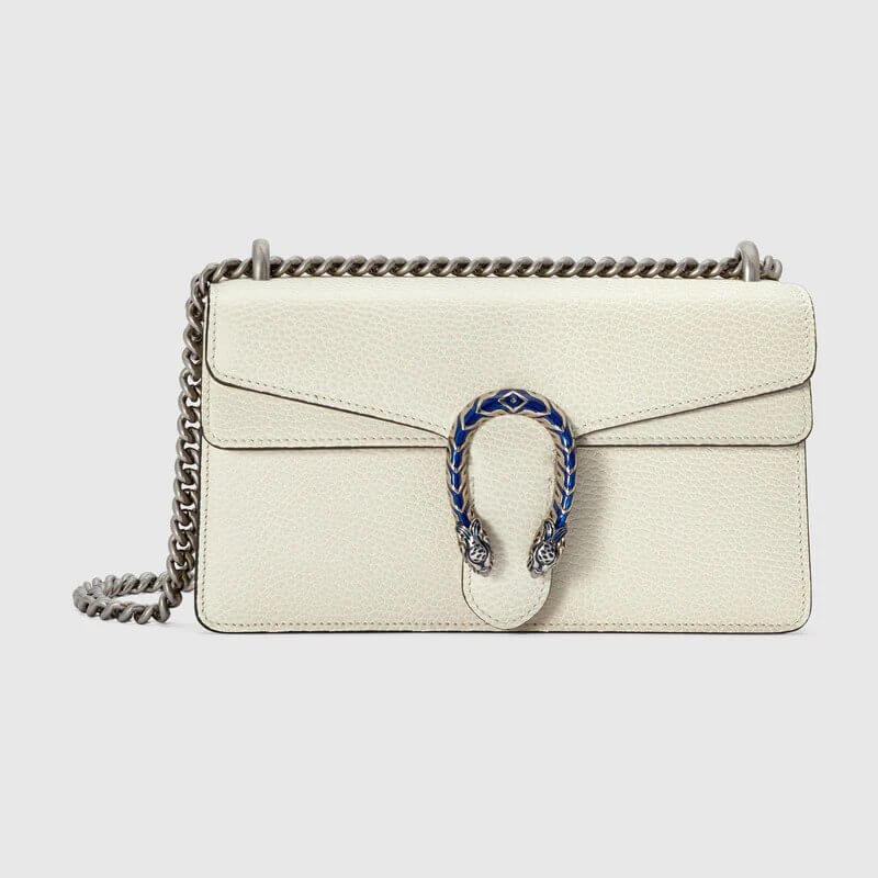 Gucci Dionysus small shoulder bag in white leather