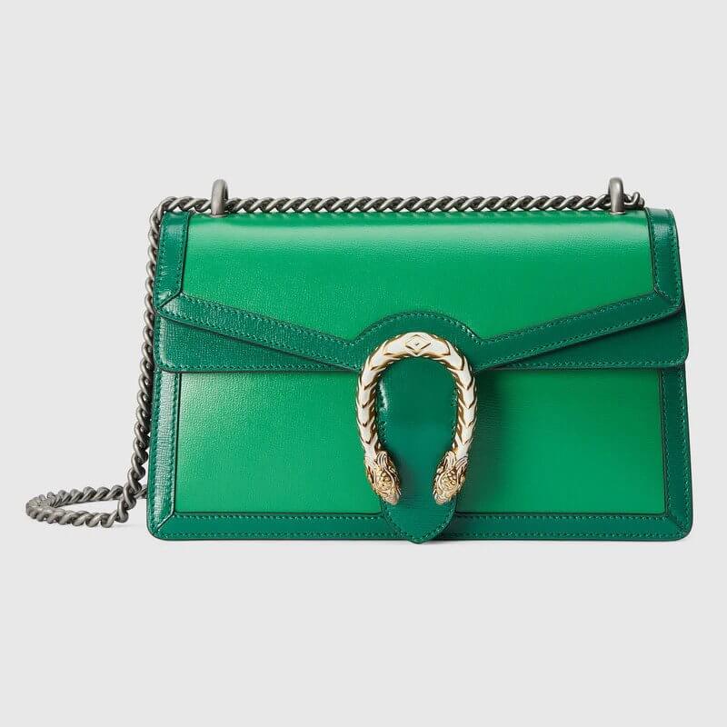 Gucci Dionysus small shoulder bag in green and emerald leather