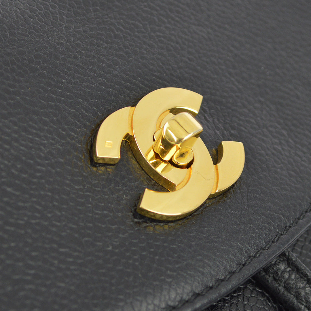 Top Quality Chanel Black Caviar Triple CC Backpack