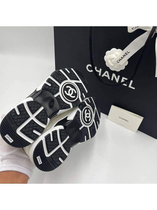 CC Logo Suede Tennis Low Top Sneakers Black Chanel