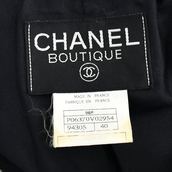 Top Quality Chanel Spring 1996 Single Breasted Jacket Black 96P #40