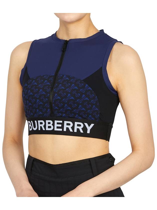 Burberry TB Logo Sportive Zip Up Sleeveless Blue