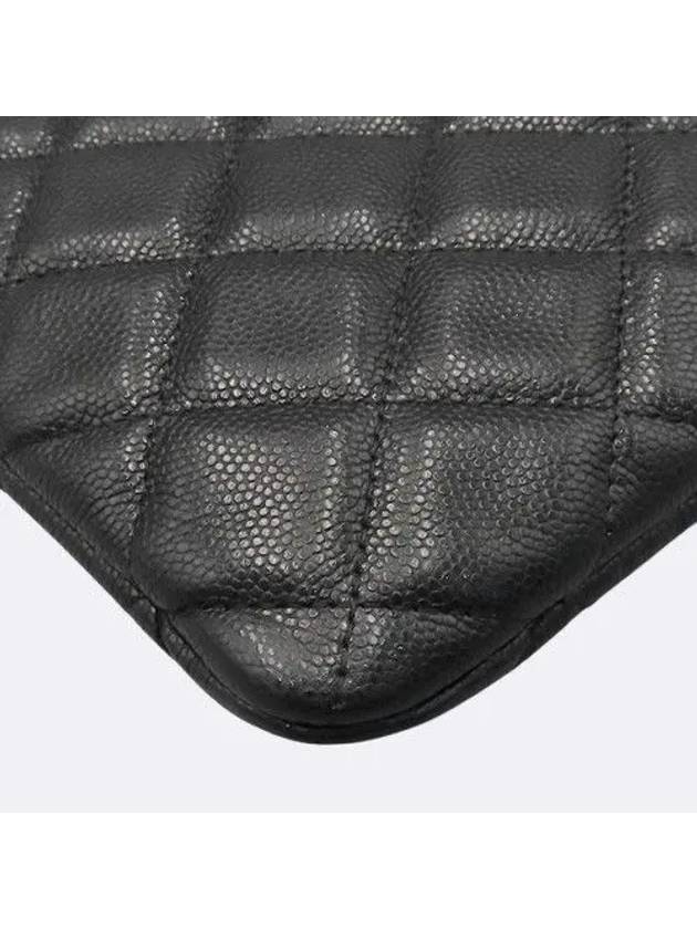 A82552 Black Caviar Classic Large CC Gold Logo Clutch Chanel