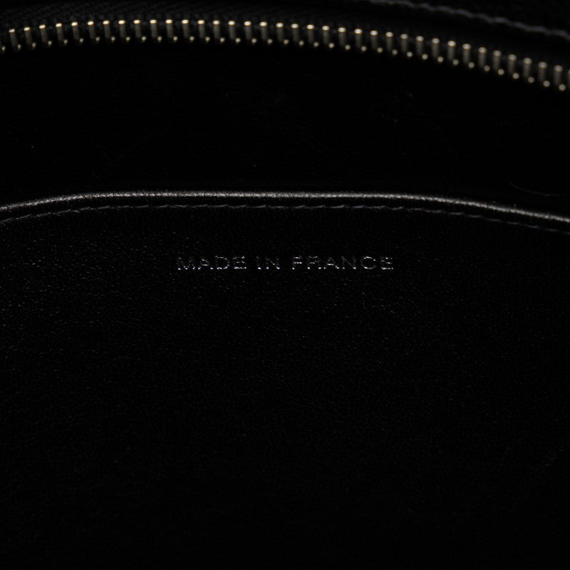 Top Quality Chanel Matrases Medallion   ilver  Tooth Bag Shoulder Bag Black Caviar S Leather  CHANEL