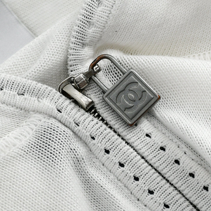Top Quality Chanel Cruise 2007 Sport Line Hoodie Zip-up Tops White 07C #38