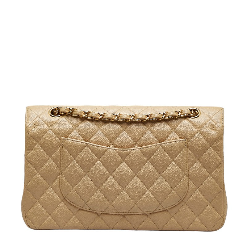 Top Quality Chanel Matrases 25 Double Flat Chain houlder Bag Beige Caviar S  Chanel