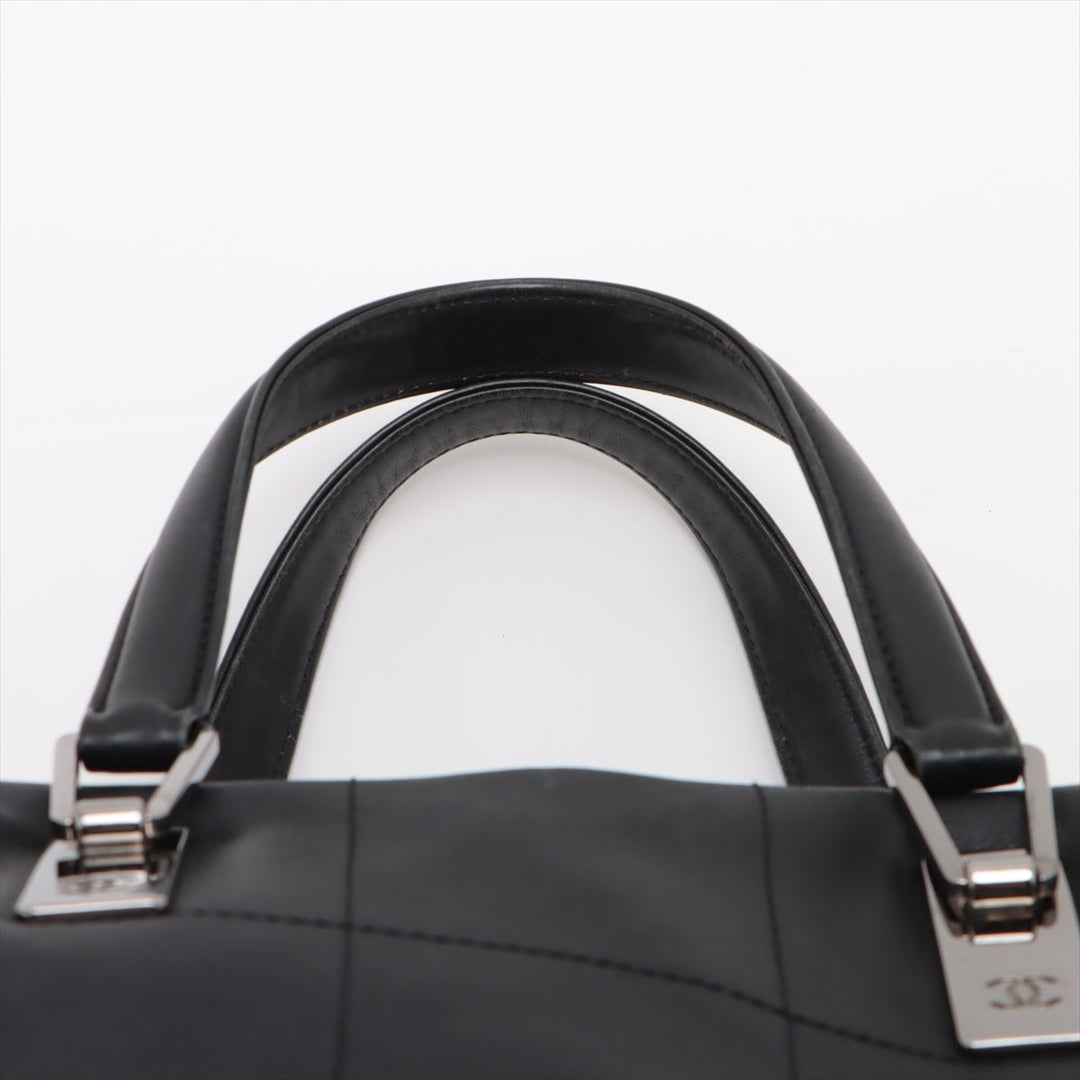 Top Quality Chanel Chocolate Bar  Handbag Black Silver G  7th