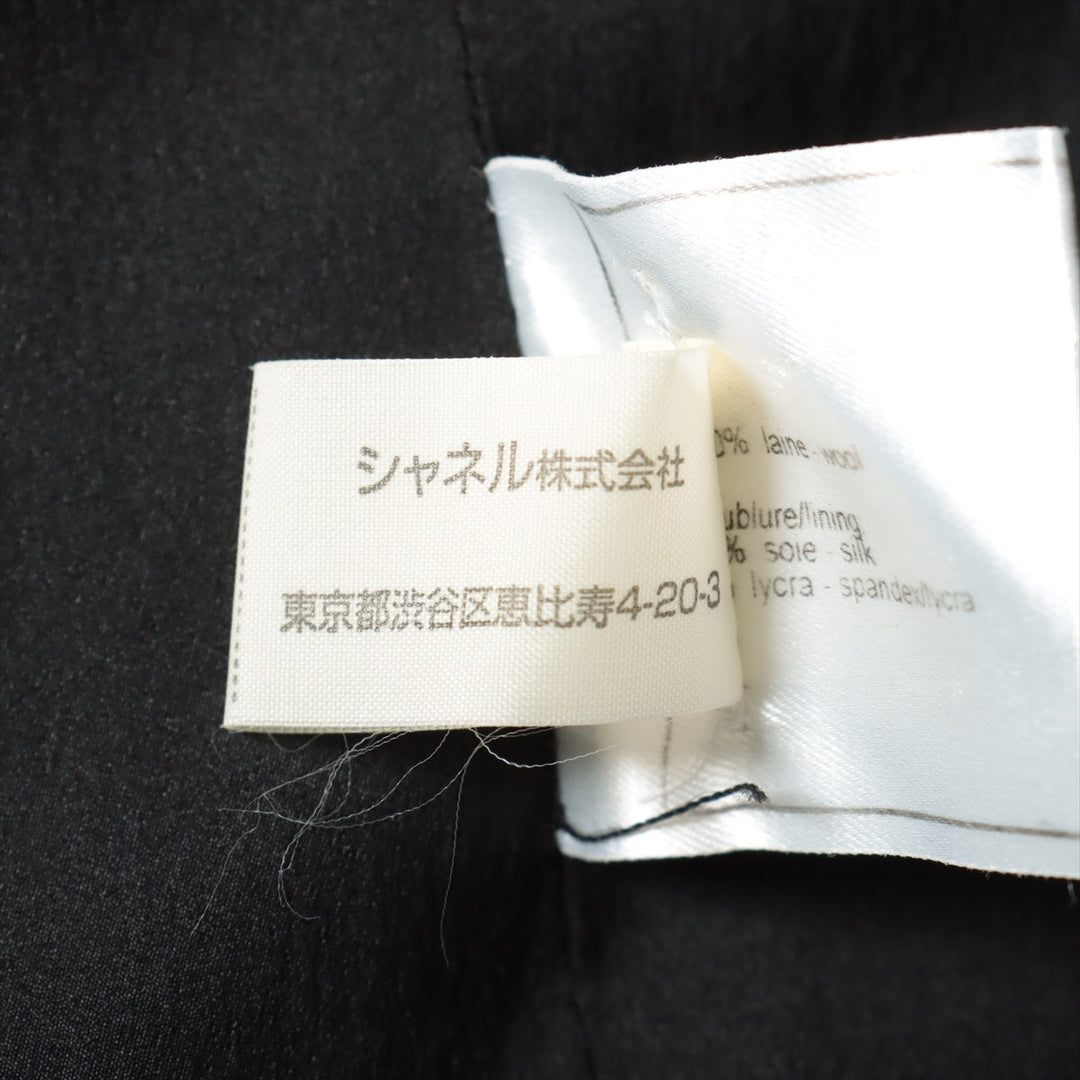 Top Quality Chanel Coconut Button 98A Wool Setup 38  Black P11490