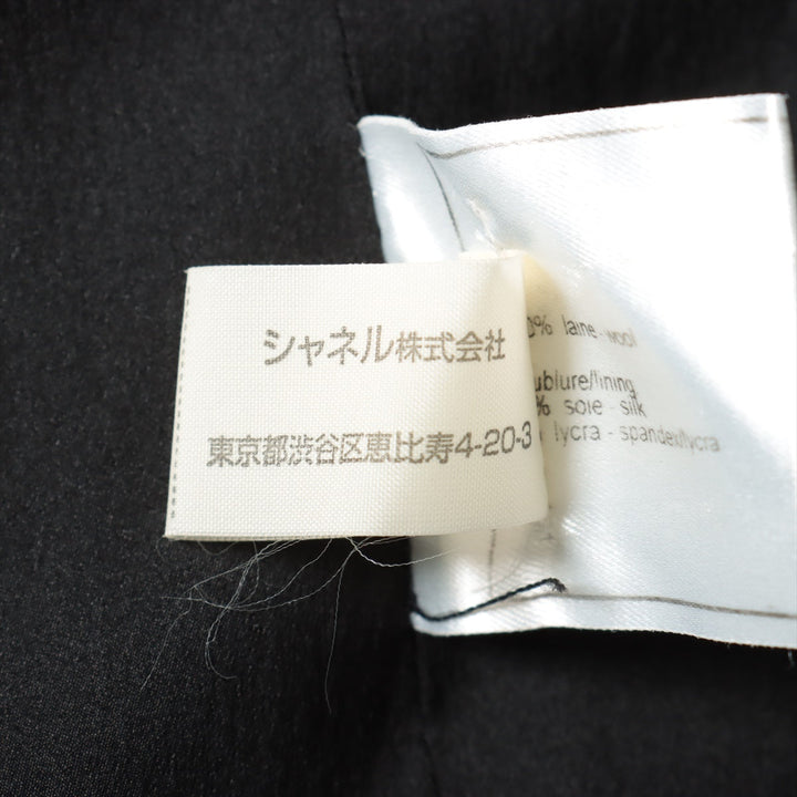Top Quality Chanel Coconut Button 98A Wool Setup 38  Black P11490