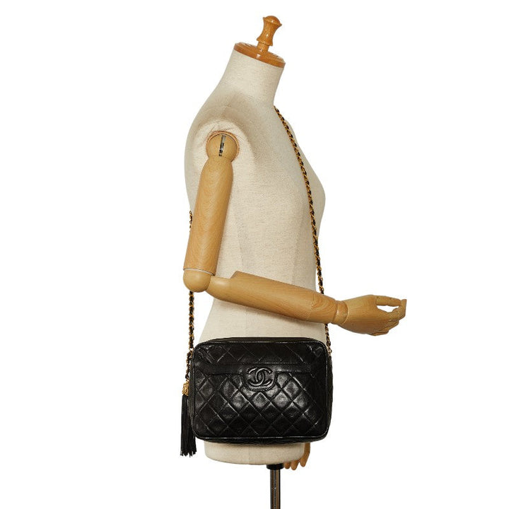 Top Quality Chanel Black Lambskin Camera Bag