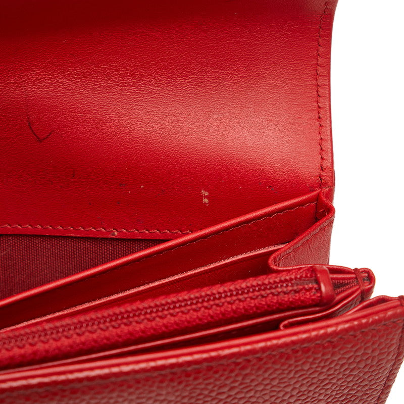 Top Quality Chanel Cocomark Long Wallet Red Caviar   Chanel