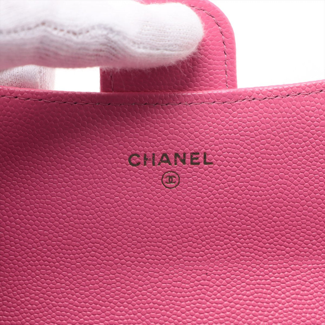 Top Quality Chanel Matrasse Caviar S Wallet Pink Gold  Random