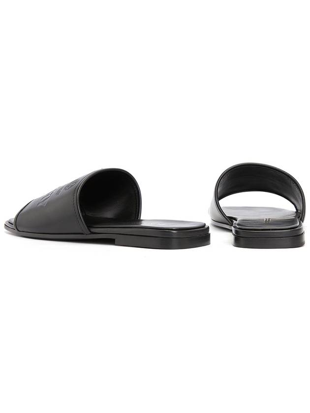 Burberry Carolyn Leather Slippers Black