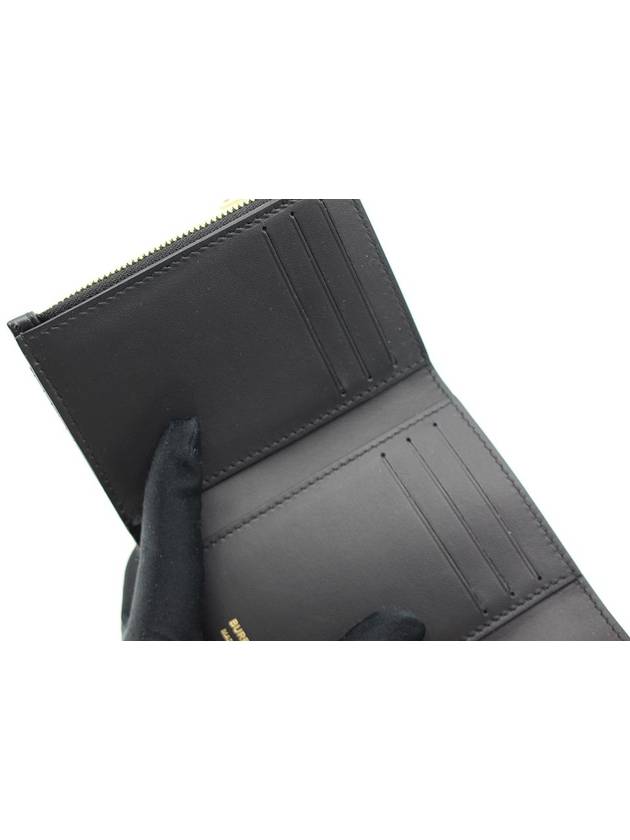 Burberry Quilted Lambskin Lola Small Half Wallet Black