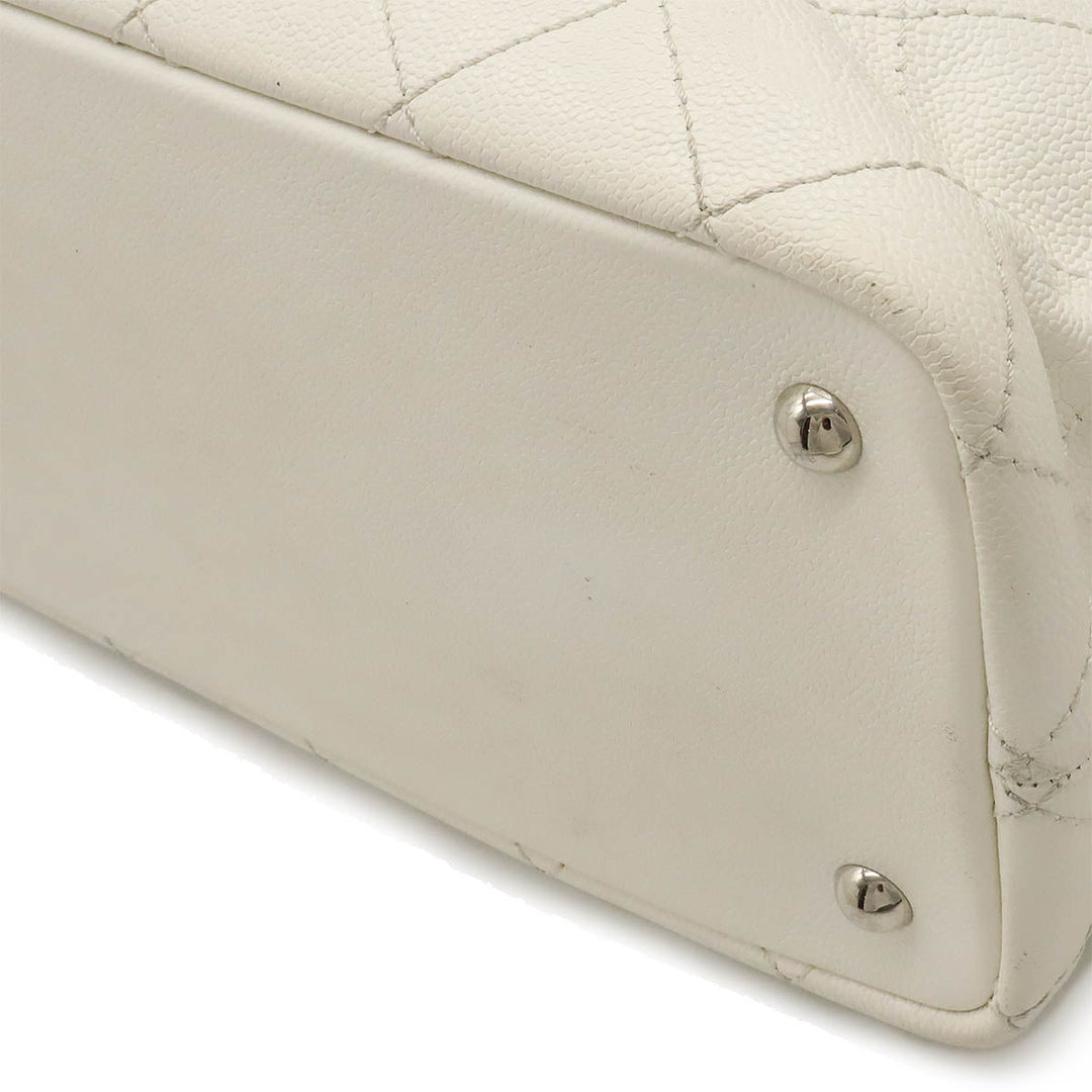 Top Quality Chanel Top Quality Chanel Onza Road Wild Stick Cocomark  Bag Shell Bag Caviar Skin White Black Charm Furnished with Black Shrimp Blue/Mosaic Quality
