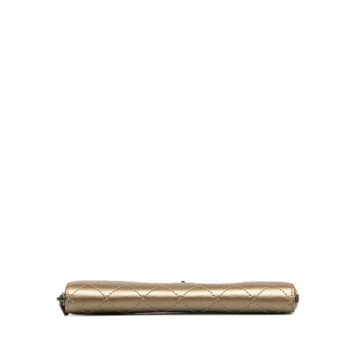 Top Quality Chanel Matrace Long Wallet Gold Leather Lady Chanel