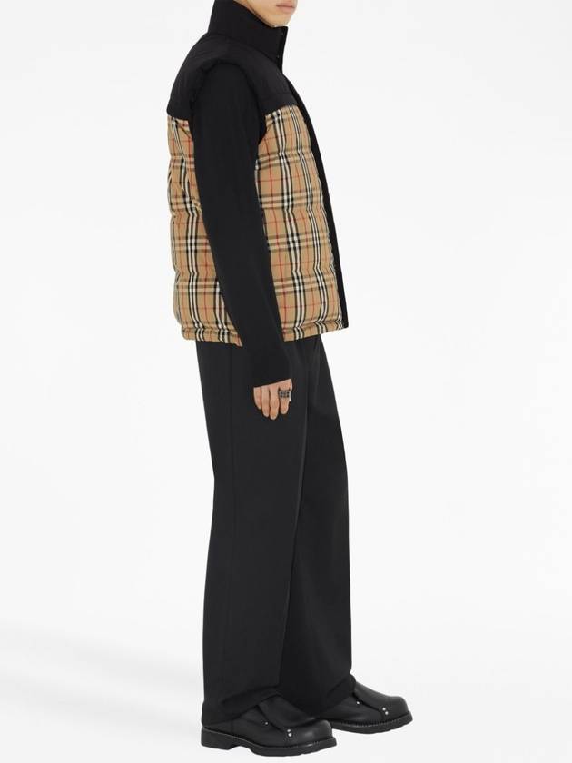 Burberry Check Panel Reversible Vest Beige