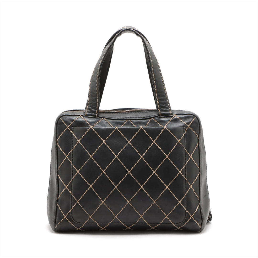 Top Quality Chanel WILDSTECH Lambskinkin Tote BAG BLACK GAMMETALIC GOLD WOakSHIP 6TH EARTH  LOVE MARKET SHOP
