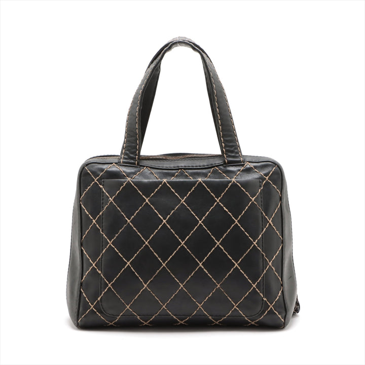 Top Quality Chanel WILDSTECH Lambskinkin Tote BAG BLACK GAMMETALIC GOLD WOakSHIP 6TH EARTH  LOVE MARKET SHOP