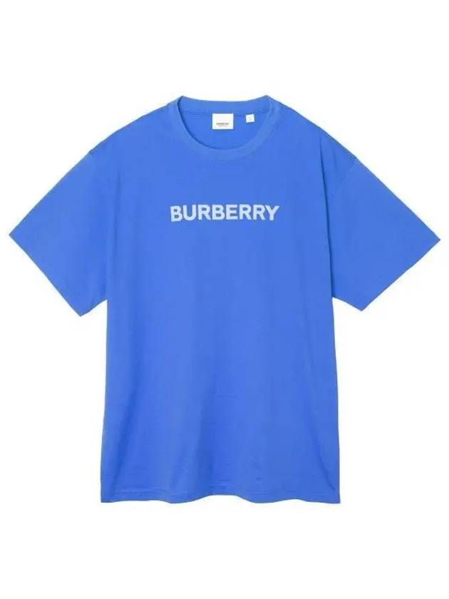 Burberry Logo-Print Cotton Short-Sleeve T-Shirt Blue