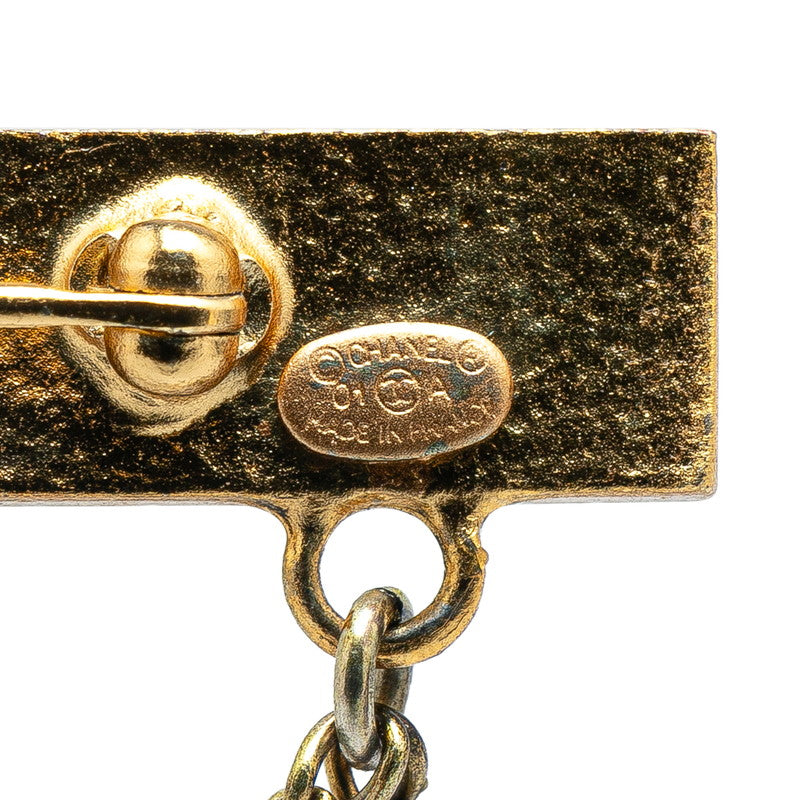Top Quality Chanel Vintage Coco Mark Pearl Brooch Gold