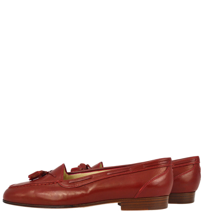 Top Quality Chanel * Red Flat Shoes #37 1/2
