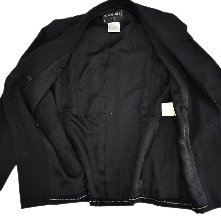 Top Quality Chanel Single Breasted Jacket Black