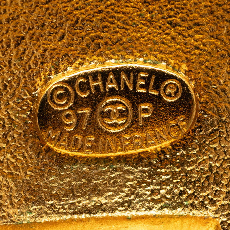 Top Quality Chanel Coco Mark Earrings Plated Gold Women's