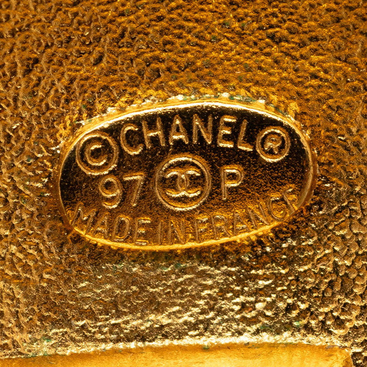 Top Quality Chanel Coco Mark Earrings Plated Gold Women's