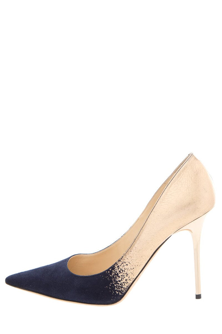 Jimmy Choo Navy & Gold Ombre Detail Heels SZ 40