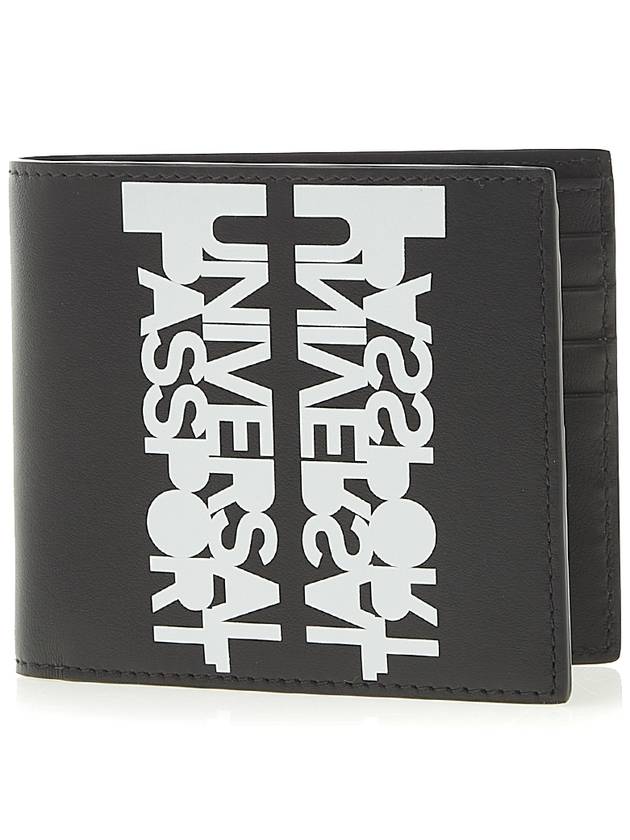 Burberry Universal Passport Print Half Wallet Black
